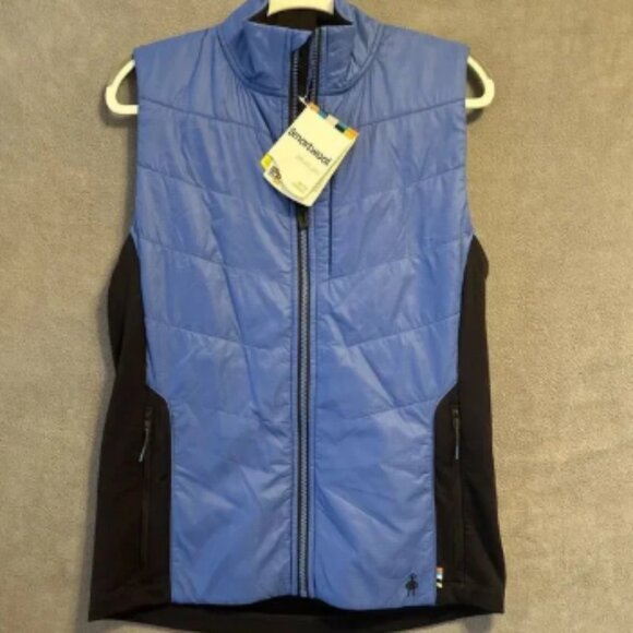 NWT Smartwool Smartloft 60 Vest Men's Size Medium Blue Black Nylon Merino Wool - Picture 1 of 12